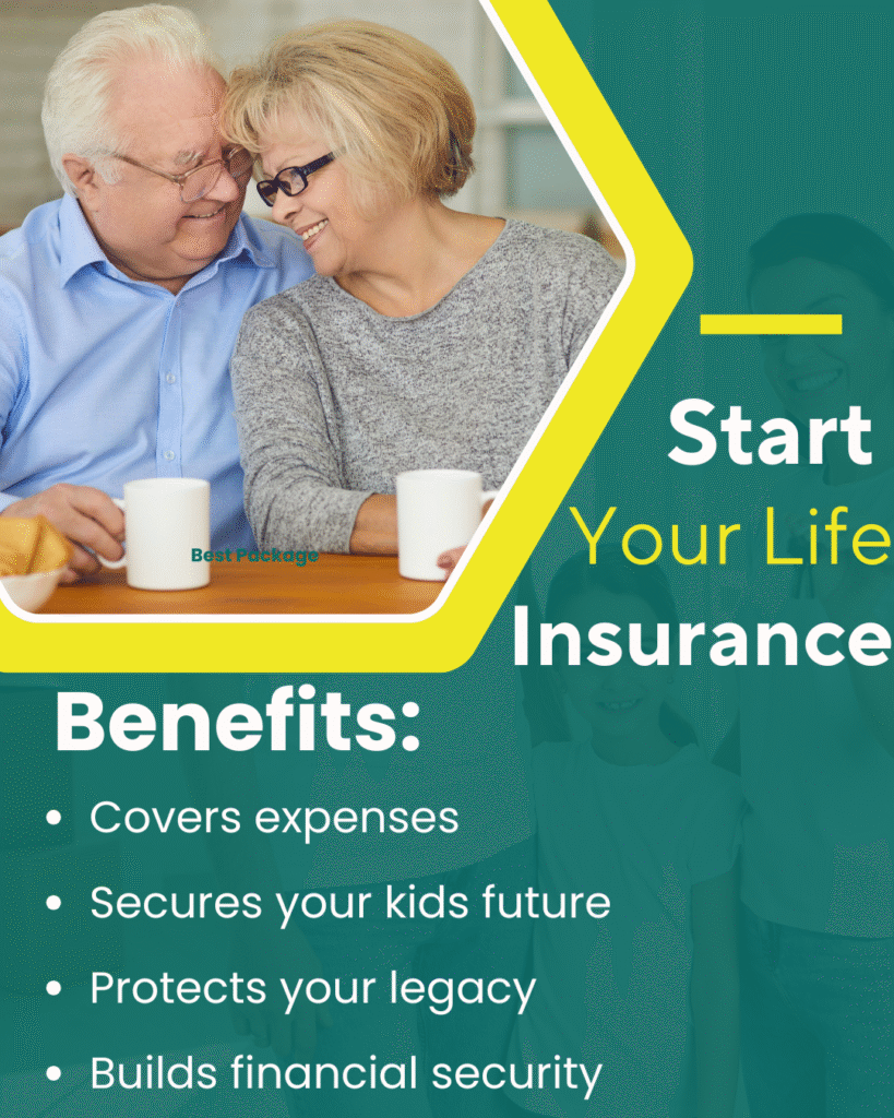 Services green and yellow modern life insurance services instagram post